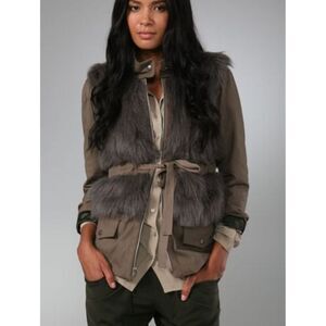 Loeffler Randall jacket with fur vest Size 2